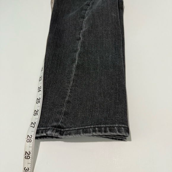 Toteme Twisted Seam Denim Jean Straight Leg Women Size 24 Mid Rise Grey Black - Picture 14 of 16